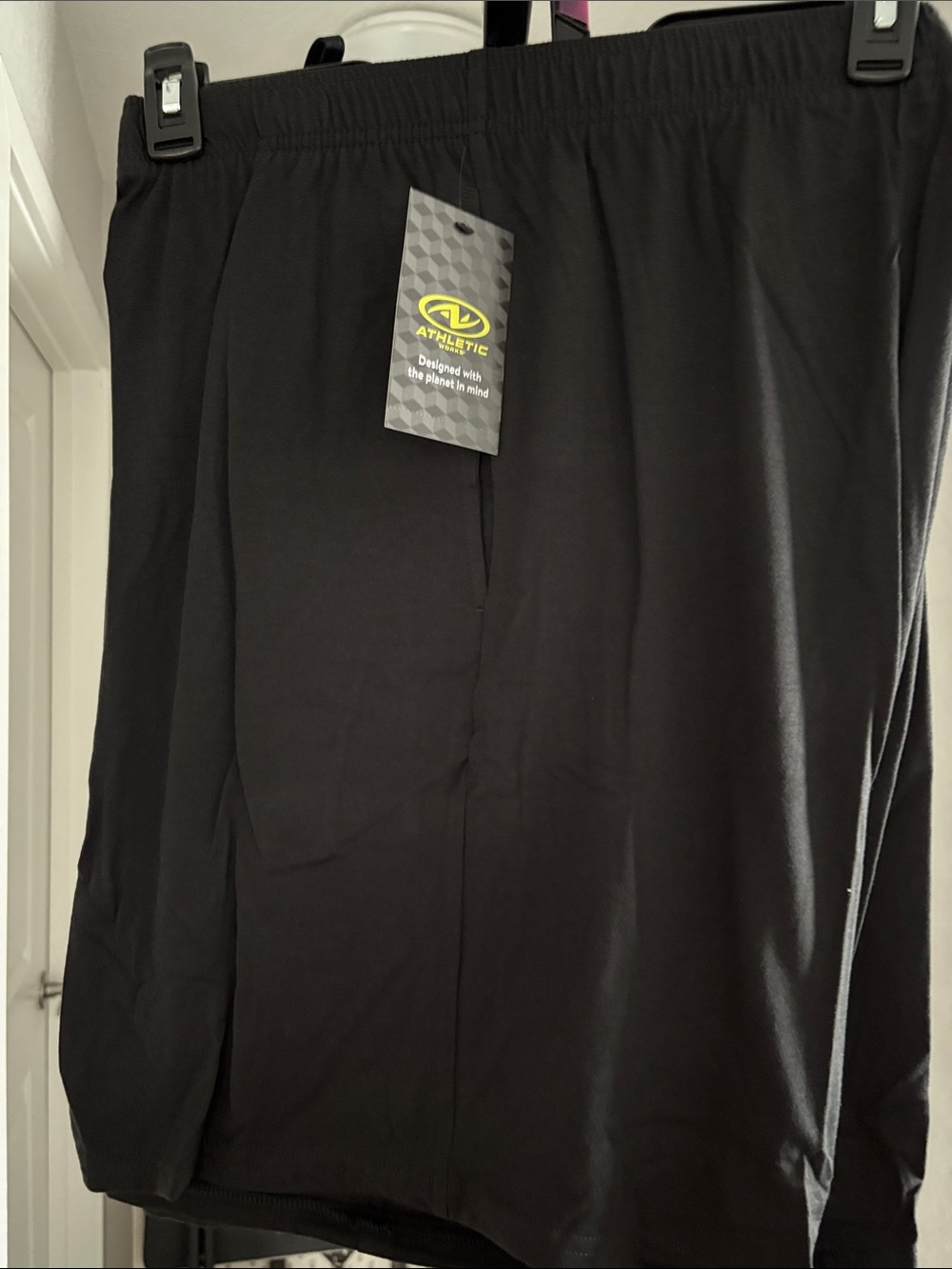Athletic Works Men’s Black Performance Athletic Shorts Size 2XL